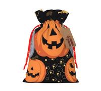 Happy-Halloween-Day-Trick-Or-Treat Christmas Drawstring Gift Bags, Xmas Bags With Tags, Reusable Santa Wrapping Bag