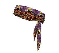 Happy-Halloween-Day-Trick-Or-Treat Print Headbands Soft Unisex Adjustable Headwraps, Hair Athletic Bands For Running, Tennis, Sports