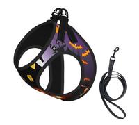 Happy-Halloween-Day-Trick-Or-Treat Print Reflective No Choke Pet Vest Harness,Adjustable Soft Padded Dog Harness With Easy Control Handle