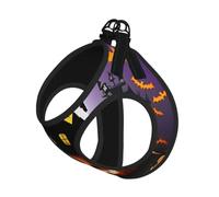 Happy-Halloween-Day-Trick-Or-Treat Print Reflective No Choke Pet Vest Harness,Adjustable Soft Padded Dog Harness With Easy Control Handle