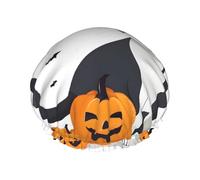 Happy Halloween Day Trick Or Treat Printed Double Layer Lined Shower Cap,Shower Caps For Women Reusable