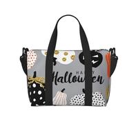 Happy-Halloween-Day-Trick-Or-Treat Printed Travel Duffel Bag for Women Men - Weekend Overnight Bags with Adjustable Shoulder Strap and Handle