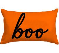 Happy Halloween Decor Pillow Covers, Orange Boo Decor Pillow Cases, Cushion Home Decor for Sofa Bedroom Couch Car Decorative Long 12×20 Inch