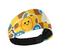 Happy Halloween Dog Monster Checkered Moisture Wicking headband for women fashion Elastic hairbands for women's hair for Yoga hiking Workouts make up