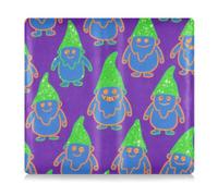 Happy Halloween Dwalf Purple Leather Registration and Insurance Card Holder Car Essentials for Documents, Cards, License