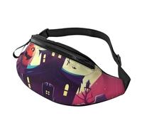 happy halloween Fanny Pack for Men Women, Waterproof Sports Waist Bag Fashion Belt Bag Crossbody Bags Hip Bum Bag with Adjustable Strap Large Sling Bag Purse for Travel Hiking