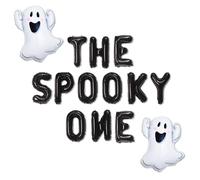 Happy Halloween Foil Bat balloons Ghost Balloons The Spooky One Letter Balloons Set for Halloween Party Decorations