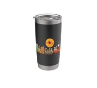 Happy Halloween Ghost Train Spooky Gnomes Zombie Skeleton Stainless Steel Insulated Tumbler