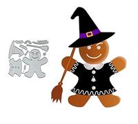Happy Halloween Gingerbread Metal Die Cuts,Halloween Pumpkin hat Cutting Dies Cut Stencils for DIY Scrapbooking Decorative Embossing Paper Scrapbooking Card Making