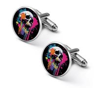 Happy Halloween Grunge Skull Funny Cufflinks Fashion Men Cuff Links Shirt Accessories for Business Wedding