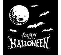 Happy Halloween Hand Drawn Creative Calligraphy and Brush Pen Wall Decals Paster Paper 67.2x69.3cm Art Decoration White