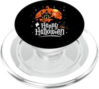 Happy Halloween Haunted House Spooky Horror Graphic PopSockets PopGrip for MagSafe