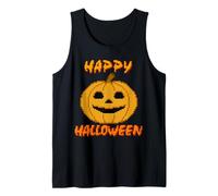 Happy Halloween Jack O Lantern Pixelated Gaming Gamer Tank Top