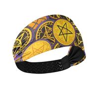 Happy Halloween Magic Badge no slip stretch headbands for women Stretchy sweat for Football Yoga Yoga Athletic Sports cintillos de pelo para mujeres