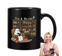 Happy Halloween Mug - Halloween Coffee Mug 400ml, Pumpkin Ceramic Coffee Mug | Polished Handle for Table Glasses, Spooky Tea Cup for Tea, Coffee, Hot Beverage, Milk (1.74x3
