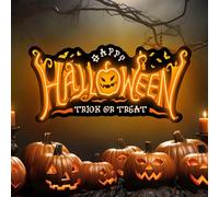 Happy Halloween Neon Sign, Halloween Decor Led Light for Halloween Party,Ghost Halloween, Personalized Gift for Halloween