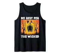 Happy Halloween No Rest for The Wicked Spooky Horror Graphic Tank Top