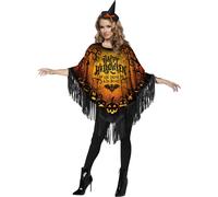 Happy Halloween Poncho Instant Adult Costume