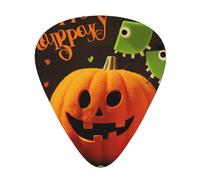 Happy Halloween Printed Guitar Picks 12-Piece Set - Comfortable, Versatile Plectrum for All Guitar Styles & Players