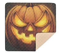 Happy Halloween Pumpkin Face Soft Thick Baby Gym & Activity Mat for Indoor Outdoor Comfortable Baby Kick Crawling Mat for Baby Toddler Infant, 50'' x 50''