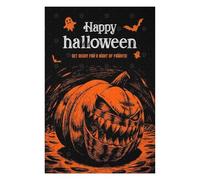 Happy Halloween Pumpkin Frights Wooden Jigsaw Puzzle for Adults, 1000 PCS