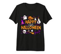 Happy Halloween Pumpkin Lantern Skull Ghost Spooky Halloween Premium T-Shirt