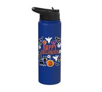 Happy Halloween Pumpkin Lantern Skull Ghost Spooky Halloween Stainless Steel Insulated Water Bottle