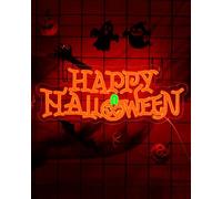 Happy Halloween Pumpkin LED Neon Lights for Wall Decor 16.1x6.1in USB Powered Halloween Neon Light Sign for Halloween Costume Party,Trick or Treat,Bar,Living Room Decoration Gifts