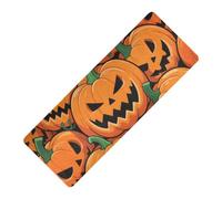 Happy Halloween Pumpkin Orange printed washable yoga mat Thick 1 mm for women non slip, with Yoga bag cover tapete para ejercicio 71x26 inches