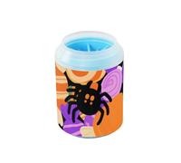 Happy Halloween Pumpkin Spider Portable Pet Foot Washer Soft Silicone Brush Pets Grooming Supplies Gently Cleans Paws After Walks