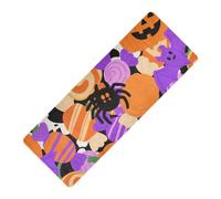 Happy Halloween Pumpkin Spider printed yoga matt Thick 1 mm For hot yoga non slip, with Yoga bag cover tapete para ejercicio 71x26 inches