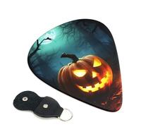 Happy Halloween Pumpkins Guitar Plectrums, 6 Guitar Plectrums, Double Sided Printing, For Acoustic Guitar, Bass, Ukulele, Electric Guitar (0.46 Mm 0.71 Mm 0.96 Mm)