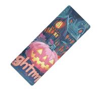 Happy Halloween Pumpkins printed foldable yoga mat for travel Thick 1 mm for men non slip, with Yoga mat cover tapete para ejercicio 71x26 inches