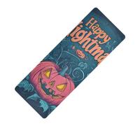 Happy Halloween Pumpkins printed yoga mat for hot yoga Thick 1 mm for gym non slip, with carrying bag tapete para ejercicio 71x26 inches