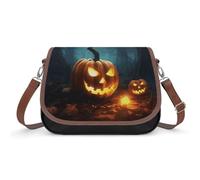 Happy Halloween Pumpkins Shoulder Bag for Women, Handbag with Adjustable Strap & Inner Pocket, Crossbody Bag for Daily Commute Travel