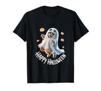 Happy Halloween Puppy - Cute Ghost Dog with Jack-o’-Lantern T-Shirt
