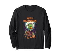 Happy Halloween Scary Duck Monster Frankenstein Long Sleeve T-Shirt