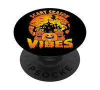 Happy Halloween Scary Season Vibes Decor PopSockets Adhesive PopGrip