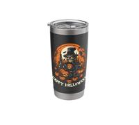 Happy Halloween Scary Skull Pumpkin Patch Stainless Steel Insulated Tumbler