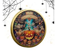 Happy Halloween Souvenir | Last For A Long Time Sturdy Metal Gold Hapy Halloweens Coin | Wonderful Present Collectible Party Favor, Creative Commemorative For Hallowen Enthusiasts
