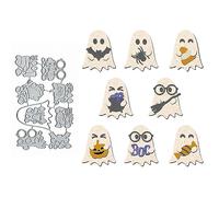 Happy Halloween Spider Ghost Metal Die Cuts,Happy Halloween Skull Ghost Pumpkin Cutting Dies Cut Stencils for DIY Embossing Photo Decorative Paper Dies Scrapbooking Card Making