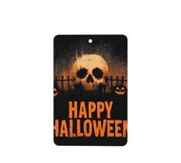 Happy Halloween Spooky Pumpkins Skull Car Air Fresheners 4 Pcs Hanging Scented Cards Fragrance Scented Cards For Car Aromatherapy Tablets