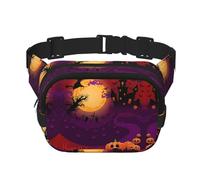 Happy Halloween Square Double-Layer Waist Bag Chest Bag Crossbody Bag Running Travel Hiking Waist Bag