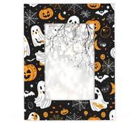 Happy Halloween Theme 5x7 Picture Frame, Photo Frame 5 by 7 for Wall Hanging and Tabletop Display, Photo Picture Frame for Vertical or Horizontal Display