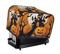 Happy-Halloween-Vector 1 Print 4-Slice Toaster Cover Dustproof Waterproof Kitchen Appliance Shield Daily Usability
