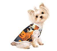 Happy-Halloween-Vector 1 Print Dog Shirt Summer Pet T-Shirts Stretchy Cats Dogs Tee Shirt Sleeveless Tank Top Dog Vest