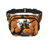 Happy-halloween-vector 1 print Fashion Waist Packs Crossbody Belt Bag Fanny Pack for Women Crossbody for Traveling Running, Black, One Size
