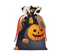 Happy-Halloween-Vector 1 Print Gift Drawstring Bags Reusable Present Sack Versatile Birthday Holiday Party Favors