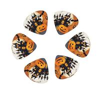 Happy-halloween-vector 1 Print Guitar and Ukulele Picks For Music Lovers 12 PCS Mixed Gauges(0.46/0.71/0.96mm)