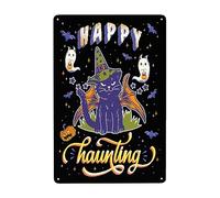 Happy Halloween Vintage Metal Poster Sign Decor-Retro Aluminum Metal Tin Sign for Home Wall Decor, Garden, Bedroom, Signs Gift 12x16 Inch